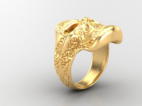 Engage Ring Cad File Ready For Printing Modèles 3D en vedette