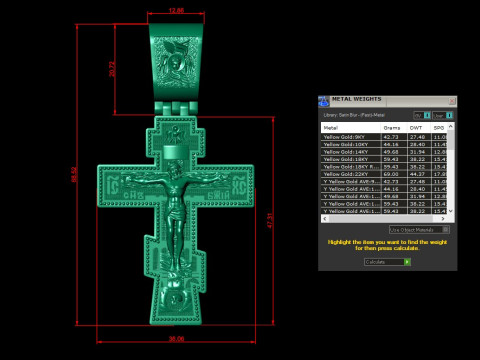 Jesus Christ Pendant Cad File Ready For Printing Modello di stampa 3D
