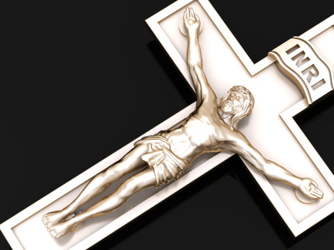 Jesus Christ Pendant Cad File Ready For Printing 3Dプリントモデル