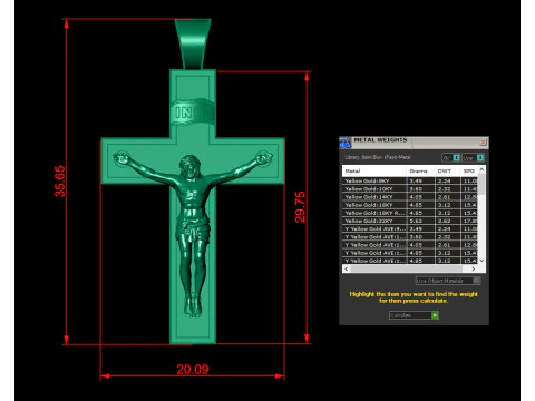 Jesus Christ Pendant Cad File Ready For Printing 3D Print Model