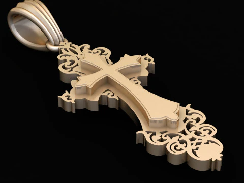 イエス キリストのペンダントの CAD ファイルを印刷する準備ができました 3Dプリントモデル