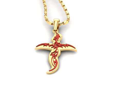 イエス キリストのペンダントの CAD ファイルを印刷する準備ができました 3Dプリントモデル