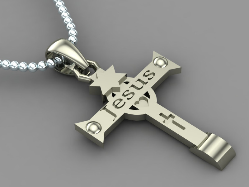 Jesus Christ Pendant Cad File Ready For Printing 3D-Druckmodell .c4d .max .obj .3ds .fbx .stl .blend 