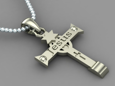 Jesus Christ Pendant Cad File Ready For Printing 3D 프린트 모델