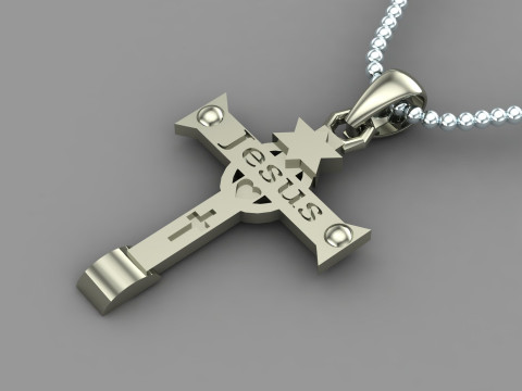 Jesus Christ Pendant Cad File Ready For Printing 3D-Druckmodell