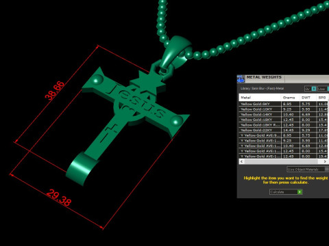 Jesus Christ Pendant Cad File Ready For Printing 3D-Druckmodell