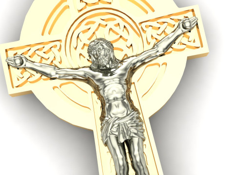 Jesus Christ Pendant Cad File Ready For Printing Modèles 3D en vedette