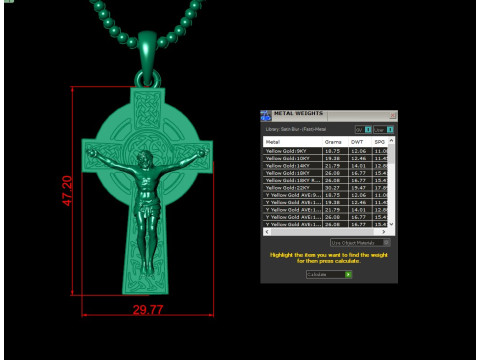 Jesus Christ Pendant Cad File Ready For Printing Modèles 3D en vedette