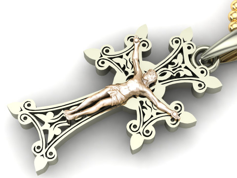 Jesus Christ Pendant Cad File Ready For Printing 3D 프린트 모델