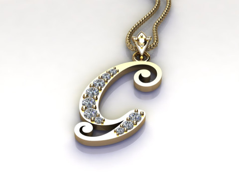 G Letter Alphabet Pendant Cad For Sell 3D-printmodel