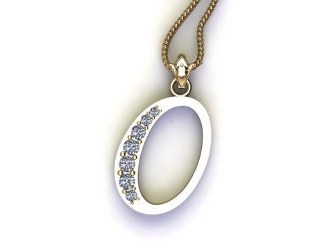 O Letter Alphabet Pendant Cad For Sell 3D 프린트 모델