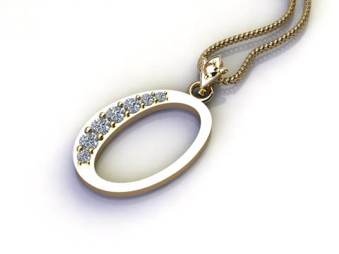 O Letter Alphabet Pendant Cad For Sell 3D 프린트 모델