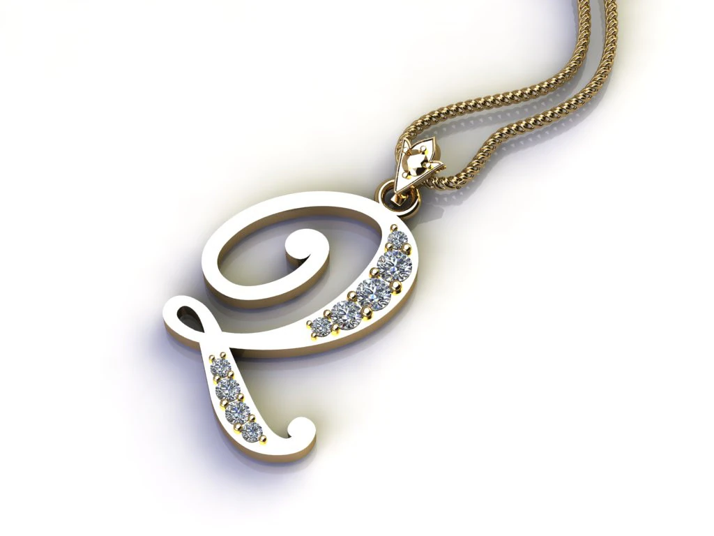 Q Letter Alphabet Pendant Cad For Sell 3D Print Model .c4d .max .obj .3ds .fbx .stl .blend 