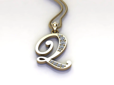 Q Letter Alphabet Pendant Cad For Sell 3D Print Model
