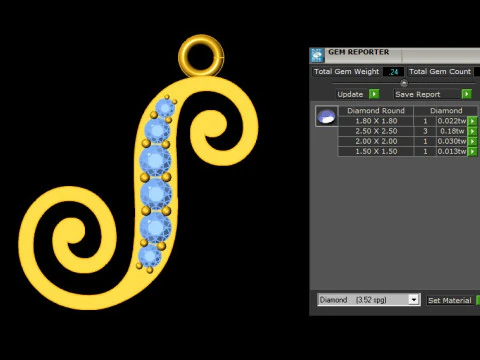 S Letter Alphabet Pendant Cad For Sell 3D Print Model