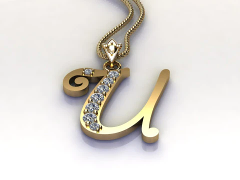 Sprzedam zawieszkę z alfabetem literowym U Model do druku 3D