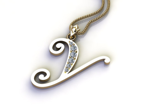 Y Letter Alphabet Pendant Cad For Sell 3D प्रिंट मॉडल