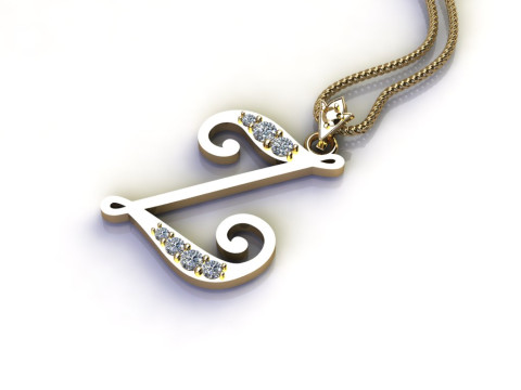 Z Letter Alphabet Pendant Cad For Sell Modelo de Impressão 3D