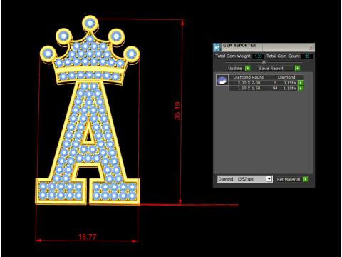 A Letter Alphabet Pendant Cad For Sell 3D Print Model