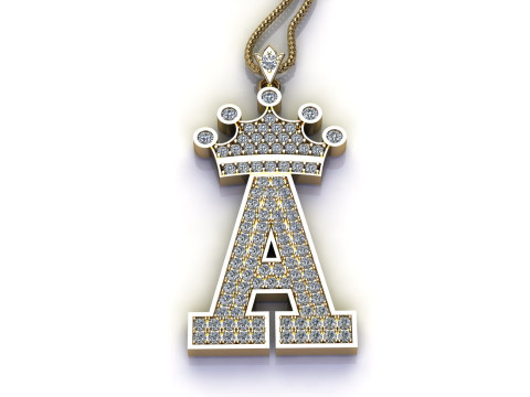 A Letter Alphabet Pendant Cad For Sell 3D Print Model