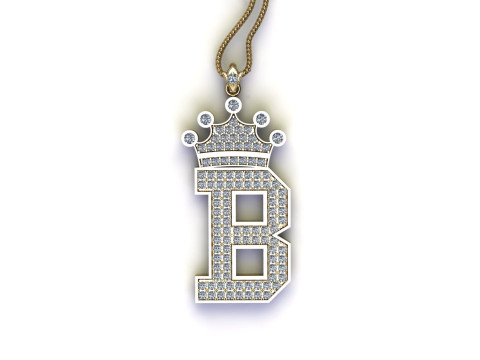 B Letter Alphabet Pendant Cad For Sell Model Cetak 3D
