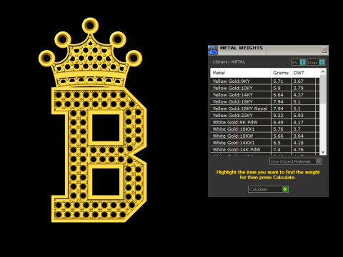 B Letter Alphabet Pendant Cad For Sell Model Cetak 3D