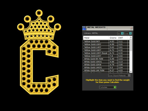C Letter Alphabet Pendant Cad For Sell 3D-Druckmodell
