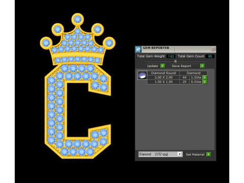 C Letter Alphabet Pendant Cad For Sell 3D-Druckmodell