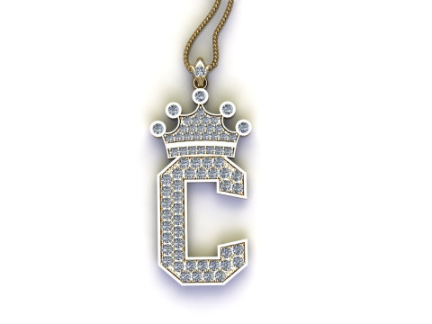 C Letter Alphabet Pendant Cad For Sell 3D-Druckmodell
