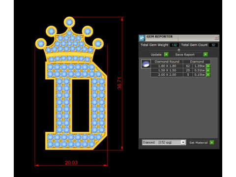D Letter Alphabet Pendant Cad For Sell 3D 프린트 모델