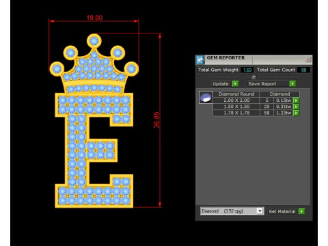 E Letter Alphabet Pendant Cad For Sell 3D Print Model