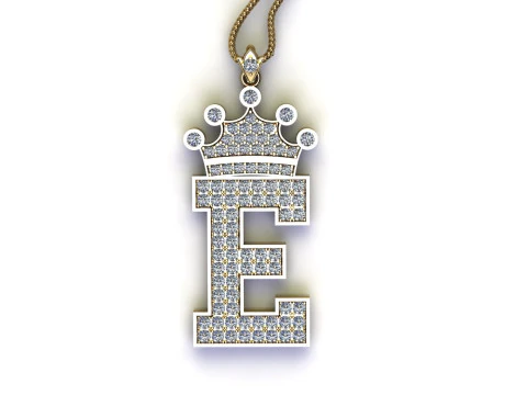 E Letter Alphabet Pendant Cad For Sell 3D Print Model
