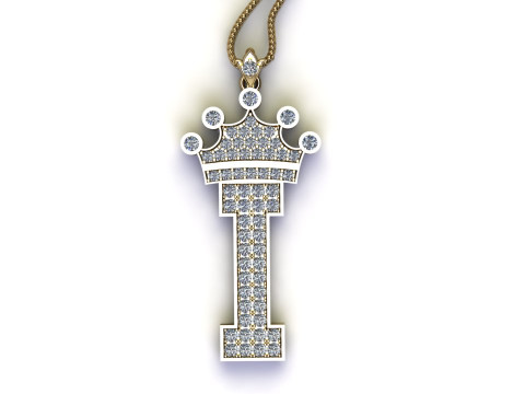 I Letter Alphabet Pendant Cad For Sell 3Dプリントモデル