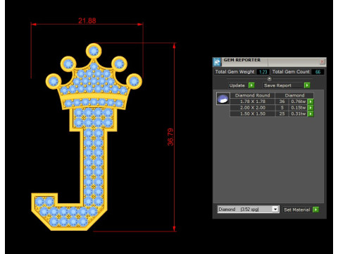 J Letter Alphabet Pendant Cad For Sell 3D 打印模型