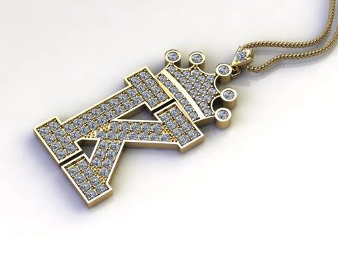 K Letter Alphabet Pendant Cad For Sell 3D Print Model