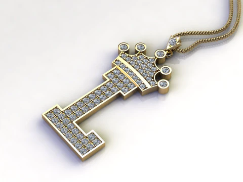 L Letter Alphabet Pendant Cad For Sell 3D Print Model