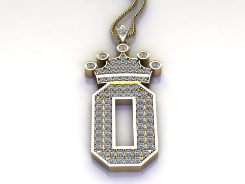 O Letter Alphabet Pendant Cad For Sell 3D 打印模型