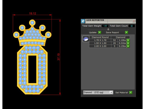 O Letter Alphabet Pendant Cad For Sell 3D 打印模型