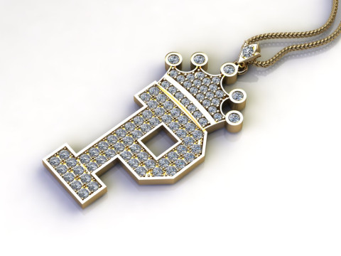 P Letter Alphabet Pendant Cad For Sell Modèles 3D en vedette