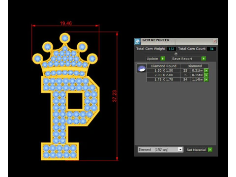 P Letter Alphabet Pendant Cad For Sell 3D Print Model