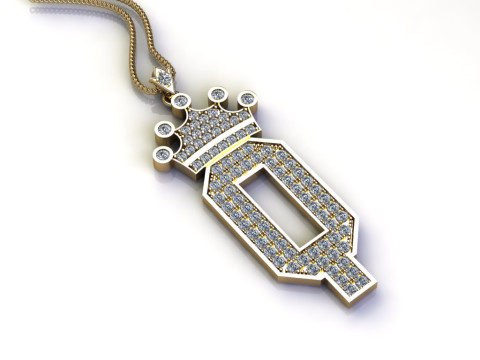 Q Letter Alphabet Pendant Cad For Sell 3D-Druckmodell