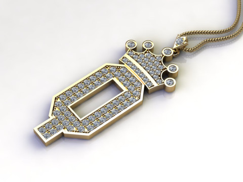 Q Letter Alphabet Pendant Cad For Sell 3Dプリントモデル