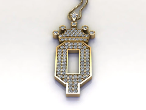 Q Letter Alphabet Pendant Cad For Sell 3D Print Model