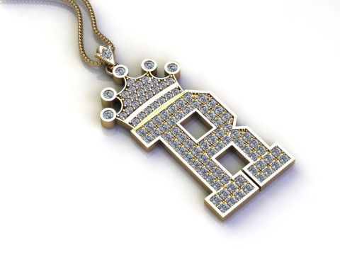 R Letter Alphabet Pendant Cad For Sell 3Dプリントモデル