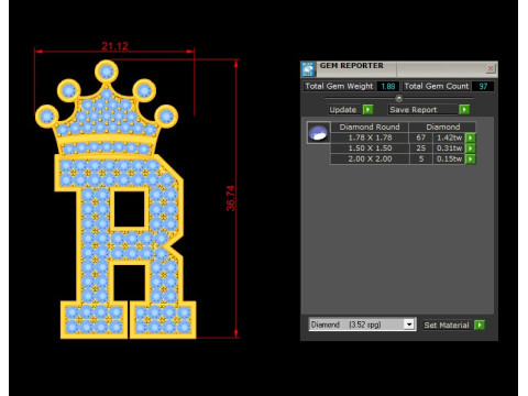 R Letter Alphabet Pendant Cad For Sell 3D प्रिंट मॉडल