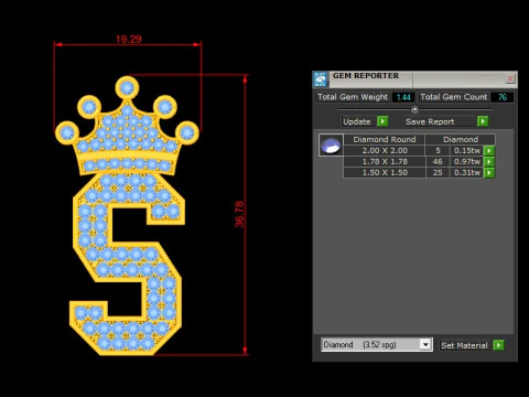 S Letter Alphabet Pendant Cad For Sell 3D Print Model