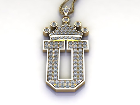 U Letter Alphabet Pendant Cad For Sell 3Dプリントモデル
