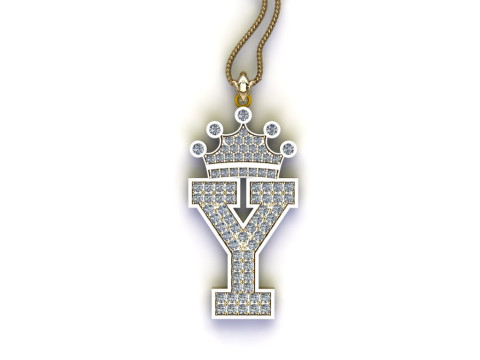 Y Letter Alphabet Pendant Cad For Sell 3D Print Model