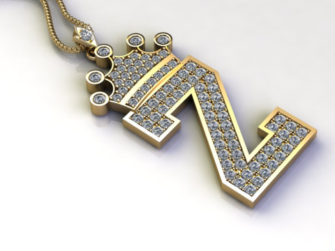 ZLetter Alphabet Pendant Cad For Sell 3D 프린트 모델
