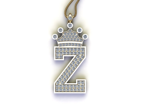 ZLetter Alphabet Pendant Cad For Sell Modèles 3D en vedette